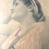 Henri Ryland, Portrait d’une jeune femme, gravure, XIXème siècle