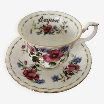 cup and ss cup "August" Royal Albert porcelain