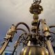 Antique brass 8-light chandelier in Dutch Baroque style