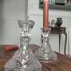 2 vintage crystal candle holders