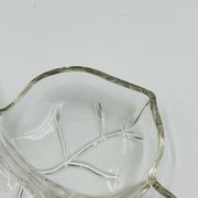Vintage glass leaf dish