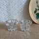 Pair of vintage glass candlesticks