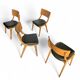 4 x Wooden Dining Benchairs 136 / Chairs by Stol Kamnik / 1960s / Slovenia