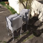 Pair of bedside tables in the style of Louis XV painted.