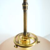 Salmon pink glass hanging