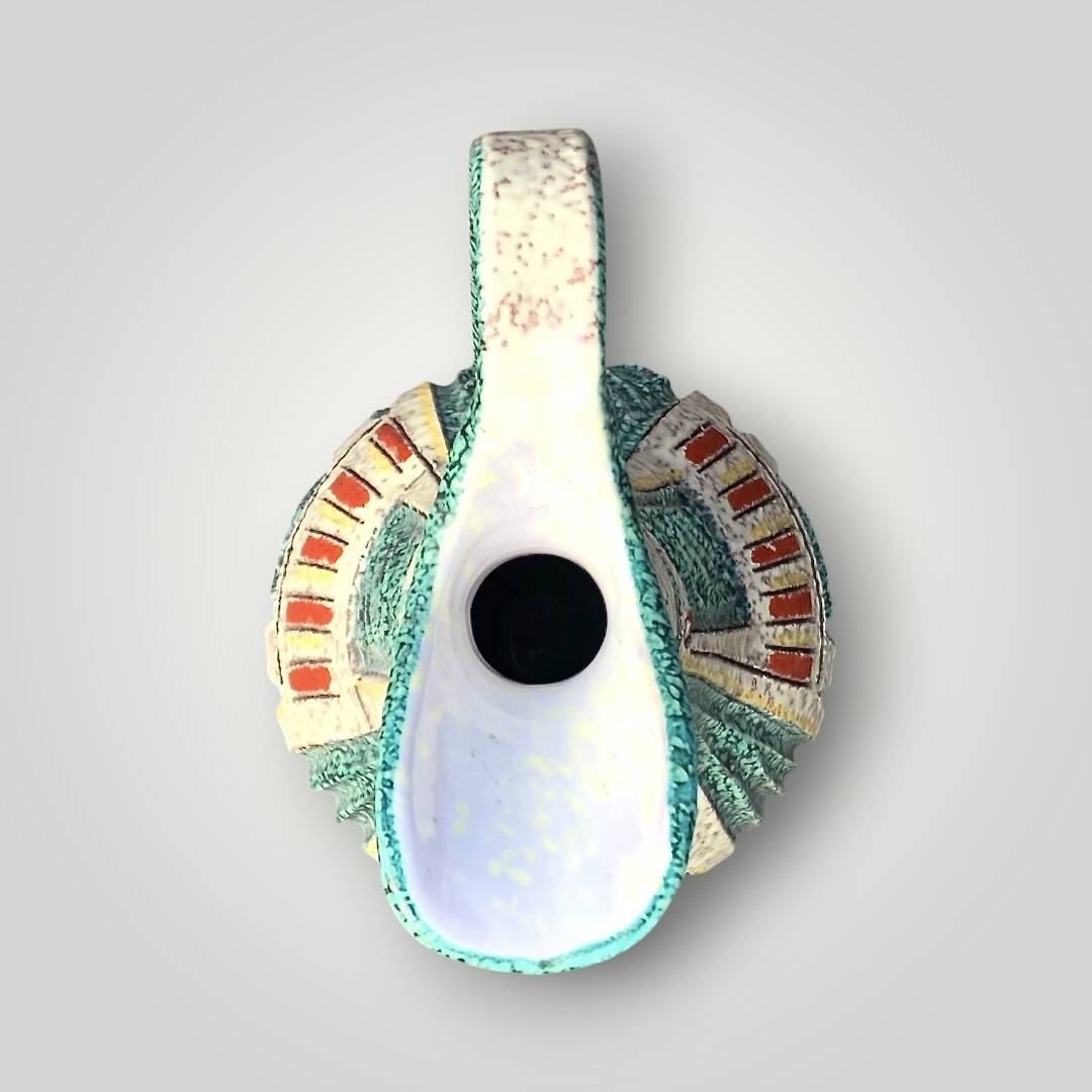 Pichet/vase vintage en céramique émaillée – estampillé Italy 63/69