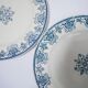 Series of 10 old Terre de Fer plates by L.G. for the earthenware factory of Clairefontaine