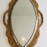 Large papier-mâché mirror, inlays and mirror marquetry.