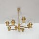 Mid Century Modern brass chandelier by Kaiser Leuchten