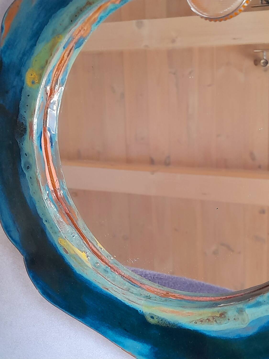 Handcrafted ceramic mirror