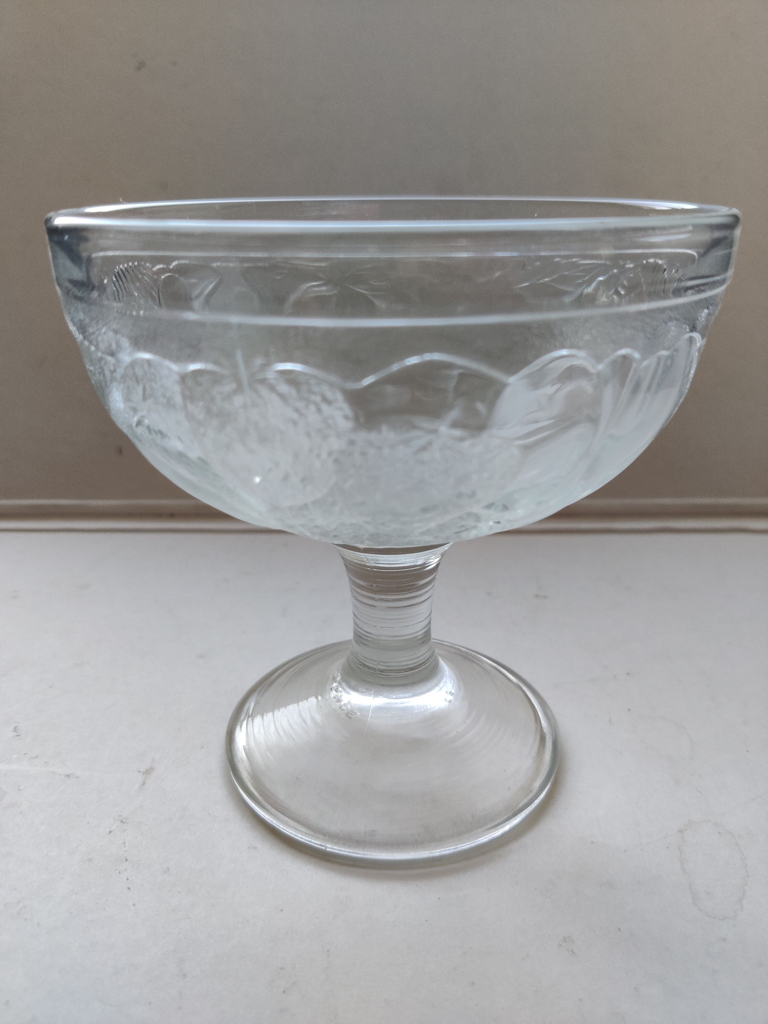 set of 6 thick glass ice cups decor vintage fruits