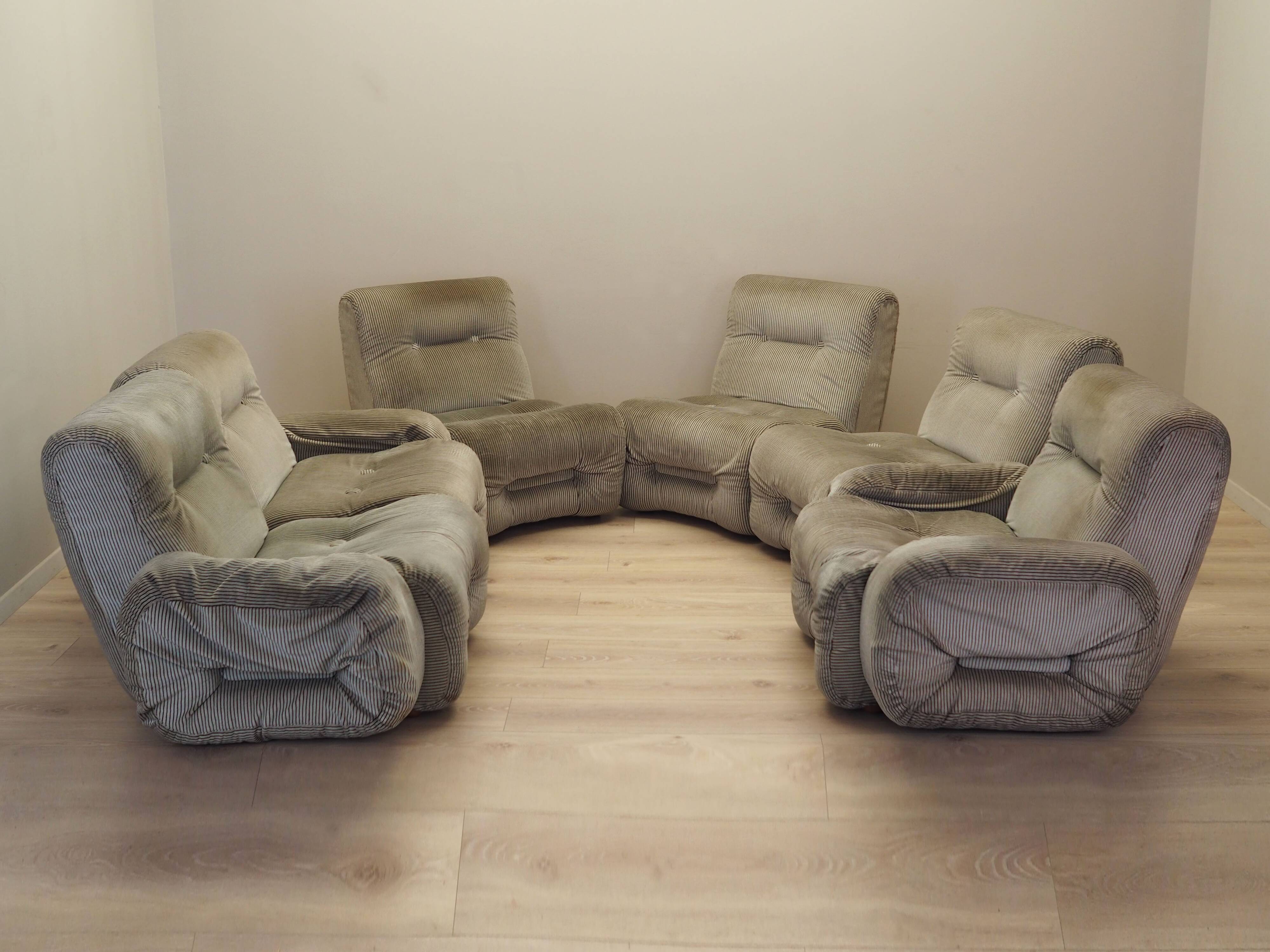Modular sofa, Italian design, 1960s, production: Italy