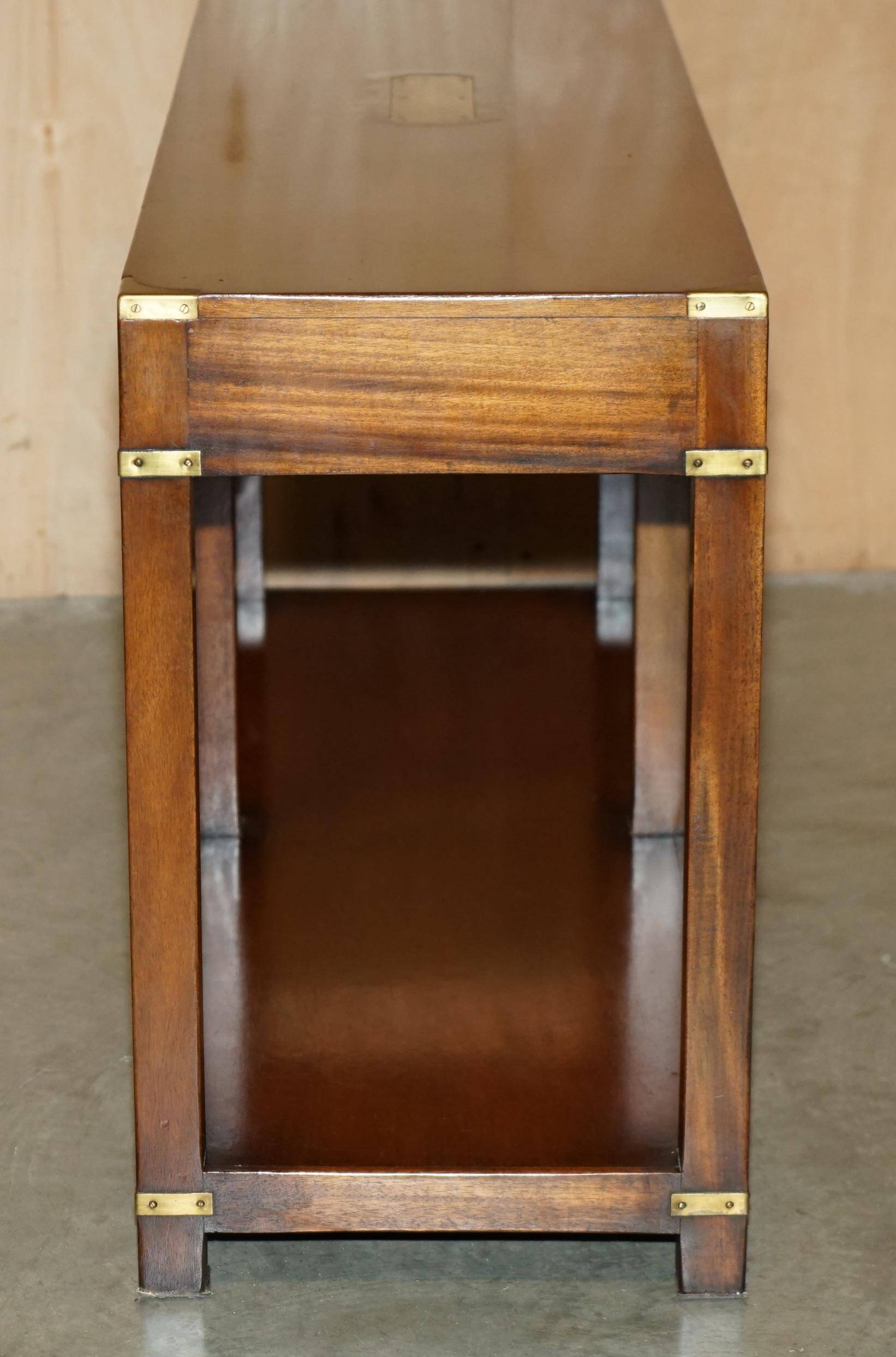 Kennedy Harrods military campaign console with two drawers