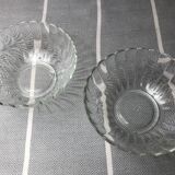 Vintage cups in transparent glass