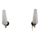 Brass and glass wall lights - 50s/60s