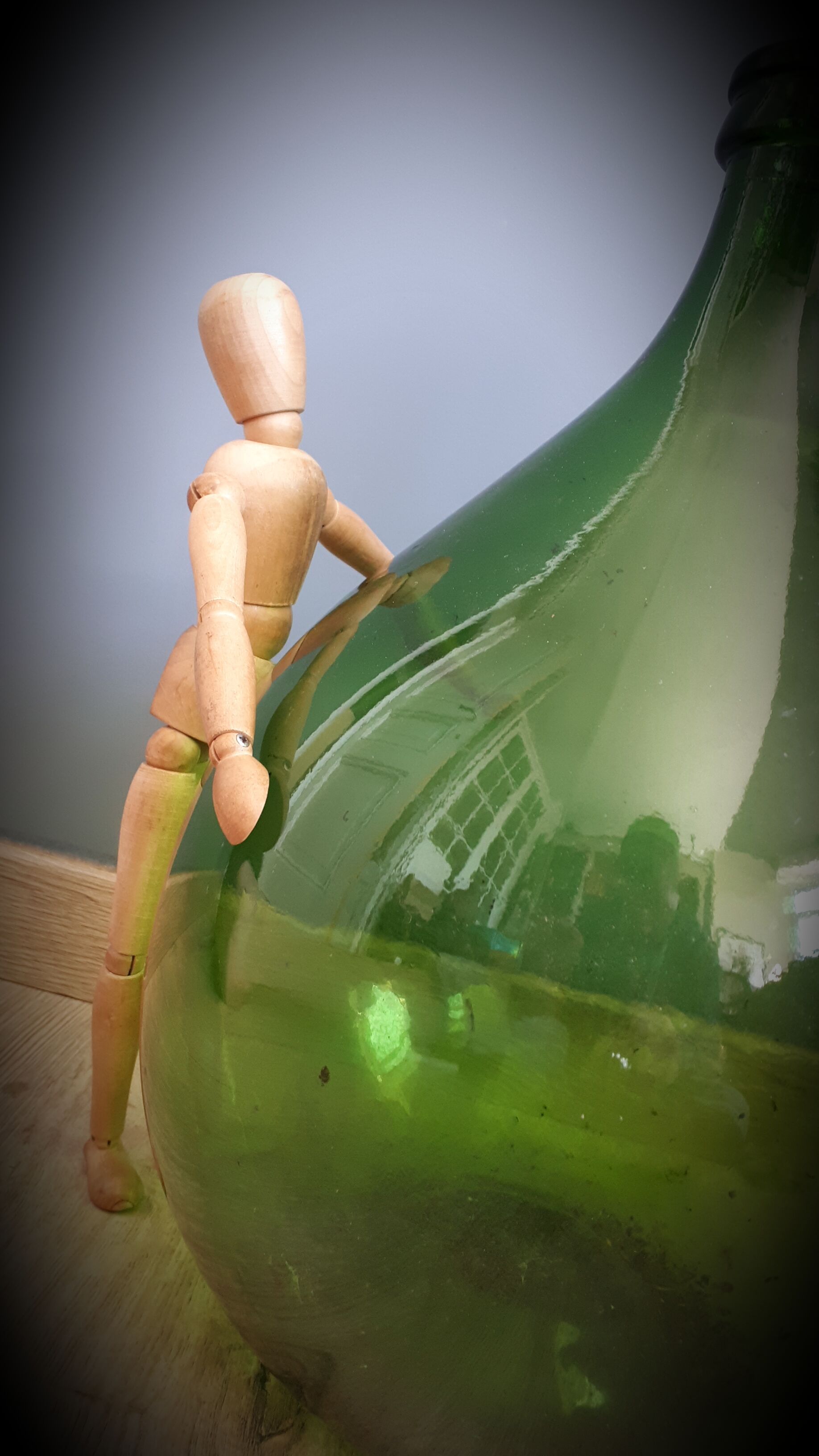 Demijohn 10l round green