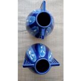 Art deco blue ceramic vases