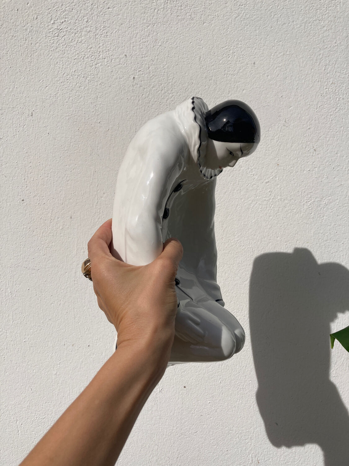 White Pierrot ashtray / soap dish / pocket tray