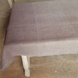 Nappe rustique brune en chanvre lavé teint 1m x 1m80
