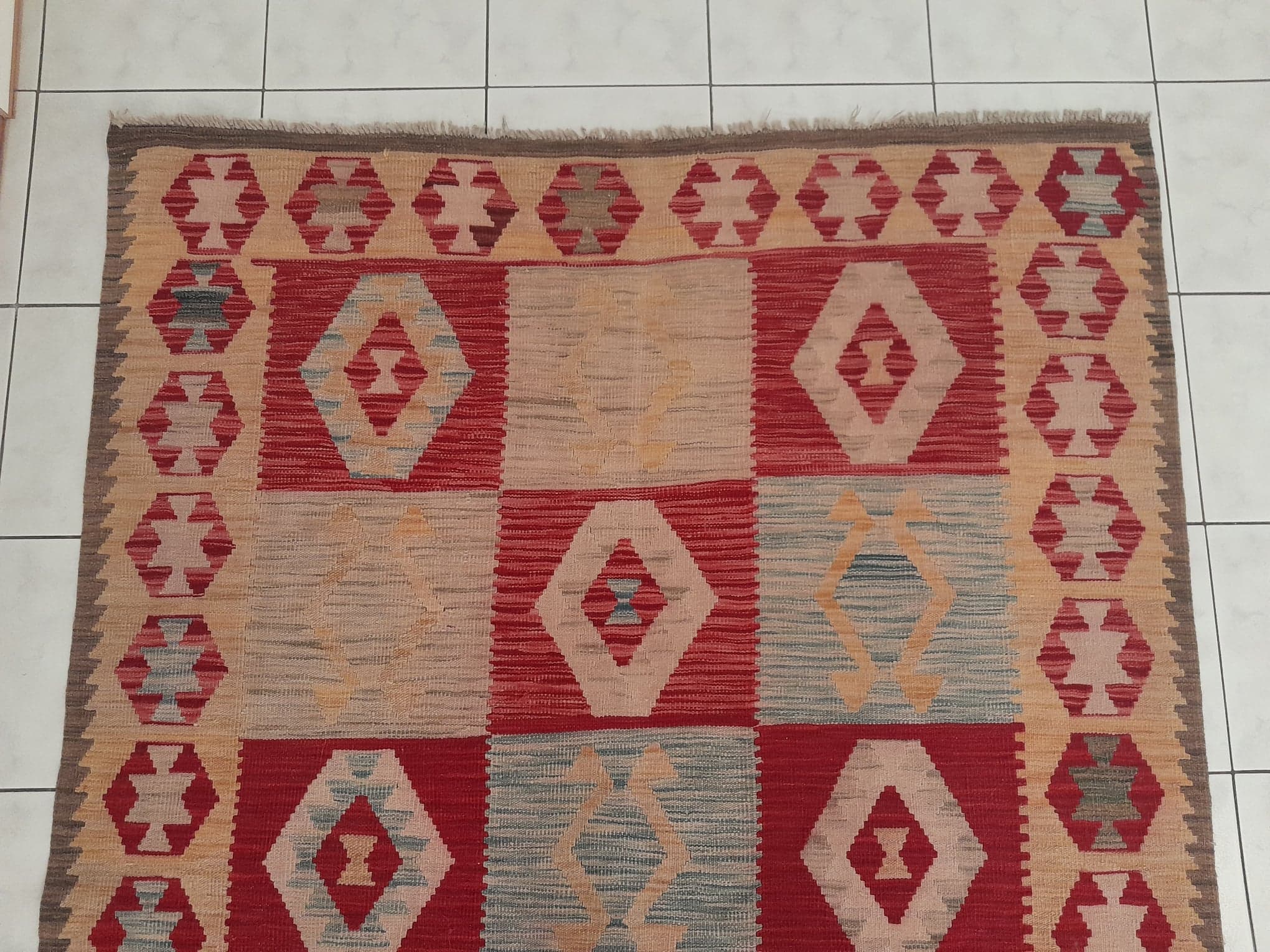 Handmade Afghan Kilim 200x152cm