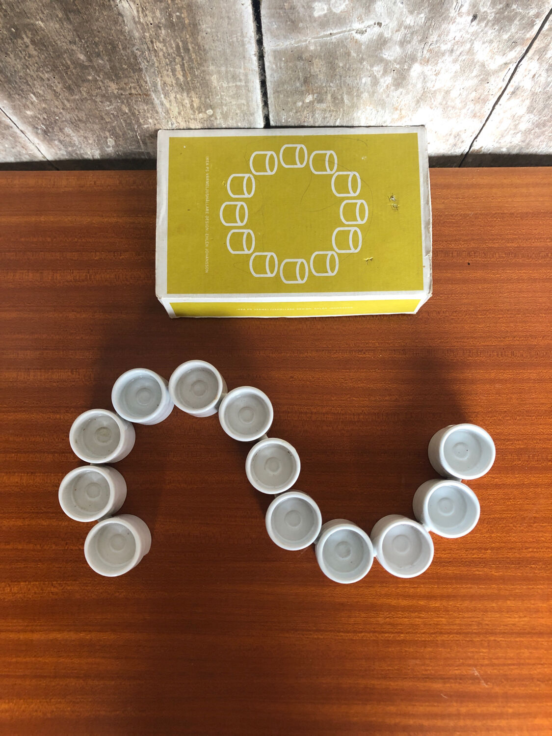 12 old candlesticks ikea design ehlen johansson white ceramic + box