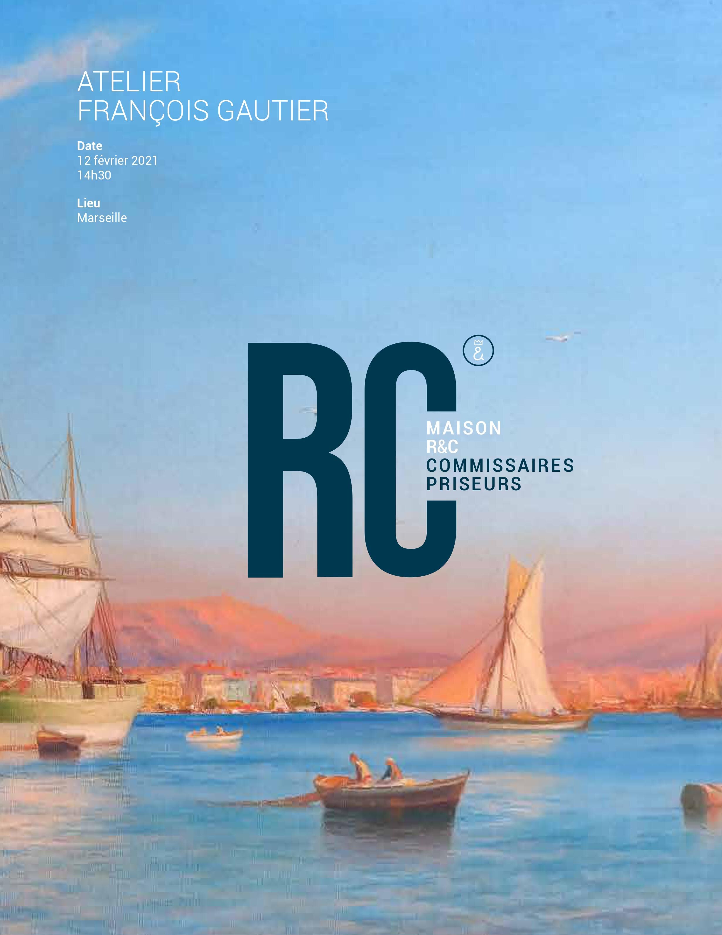 Fishing boat in the Mediterranean, oil by François Gautier