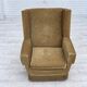 1970s, Danish highback armchair, honey yellow furniture velour.
