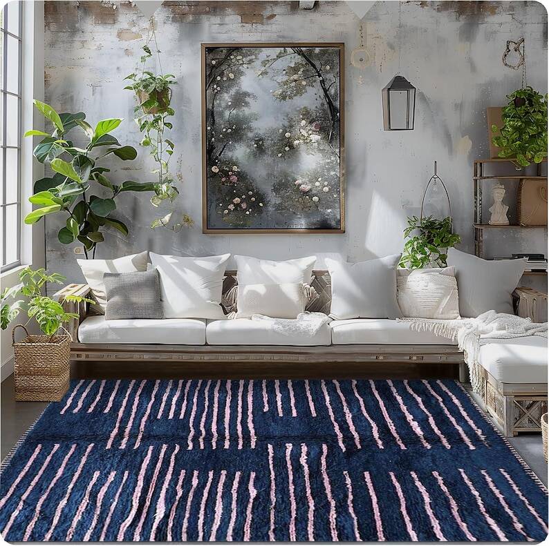 Large handmade Berber rug 300cmx300cm