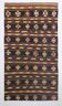 6x10 Dark Brown & Yellow Striped Handmade Wool Kilim Rug, 170x312 Cm