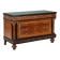 Antique walnut burl commode with marble top, Italy, 20th century.