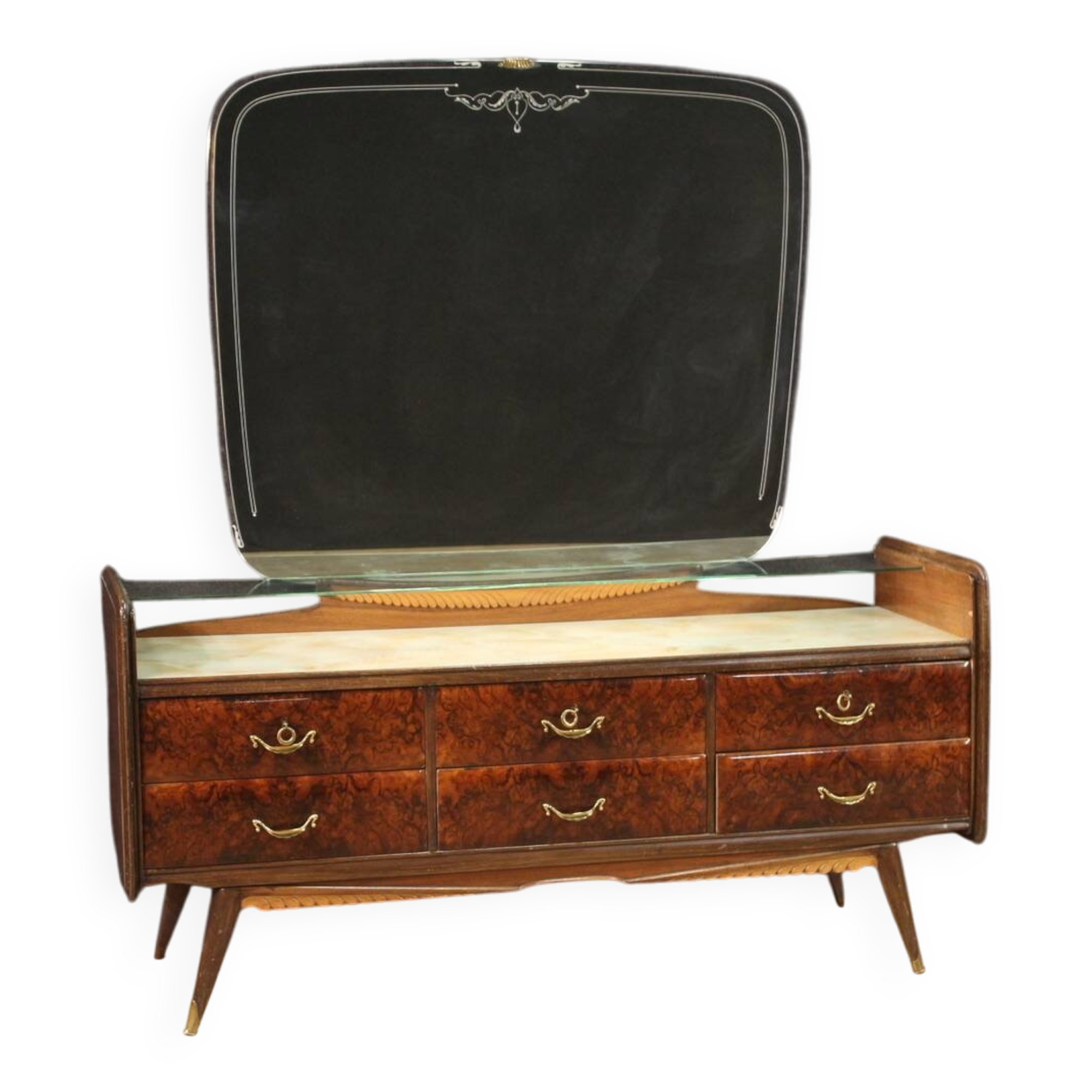 Italian chest of drawers with mirror from 50s