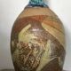 Stoneware vase with effect, unique piece signed by poteries des mostuéjouls
