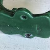 Pair of enamelled cast iron pads