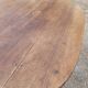 Oval Burgundy Farm Table in solid oak 19th