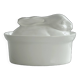 Large white porcelain rabbit terrine dish.