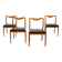 Set of 4 vintage Scandinavian wooden chairs — 1960s — Danish style