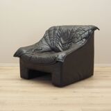 Leather armchair, Italian design, 1960s, production: Italy