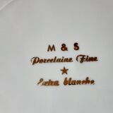 Set of 9 S&M fine porcelain soup plates