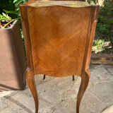 Old wooden bedside table