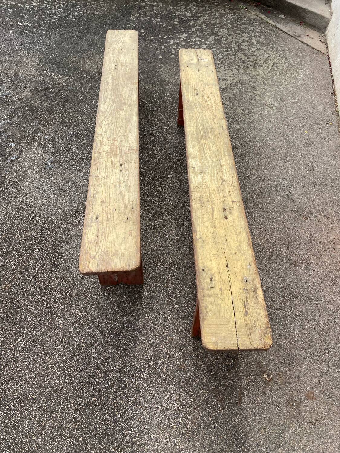 Pair of folding benches