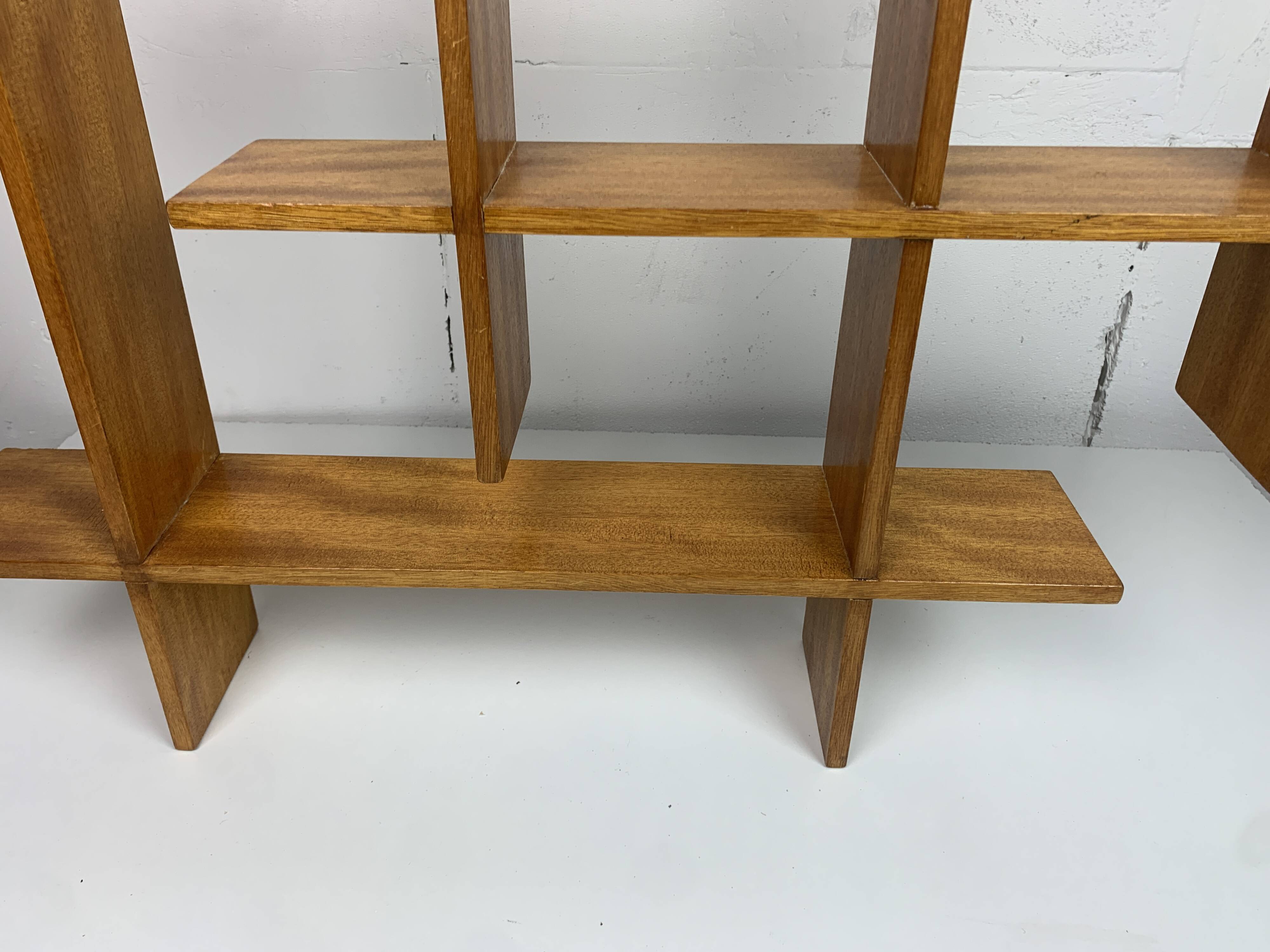 Midcentury Scandinavian teak wall shelf unit, 1960s-1970s