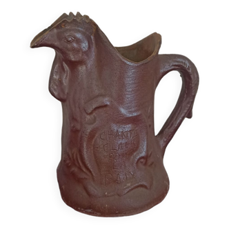 Ceramic pitcher rooster sings clear for peace Gaul