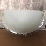 Ancienne appliqe demi lune fabas luce verre moulé