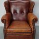 Vintage Dutch club chair in cognac leather, 1970s