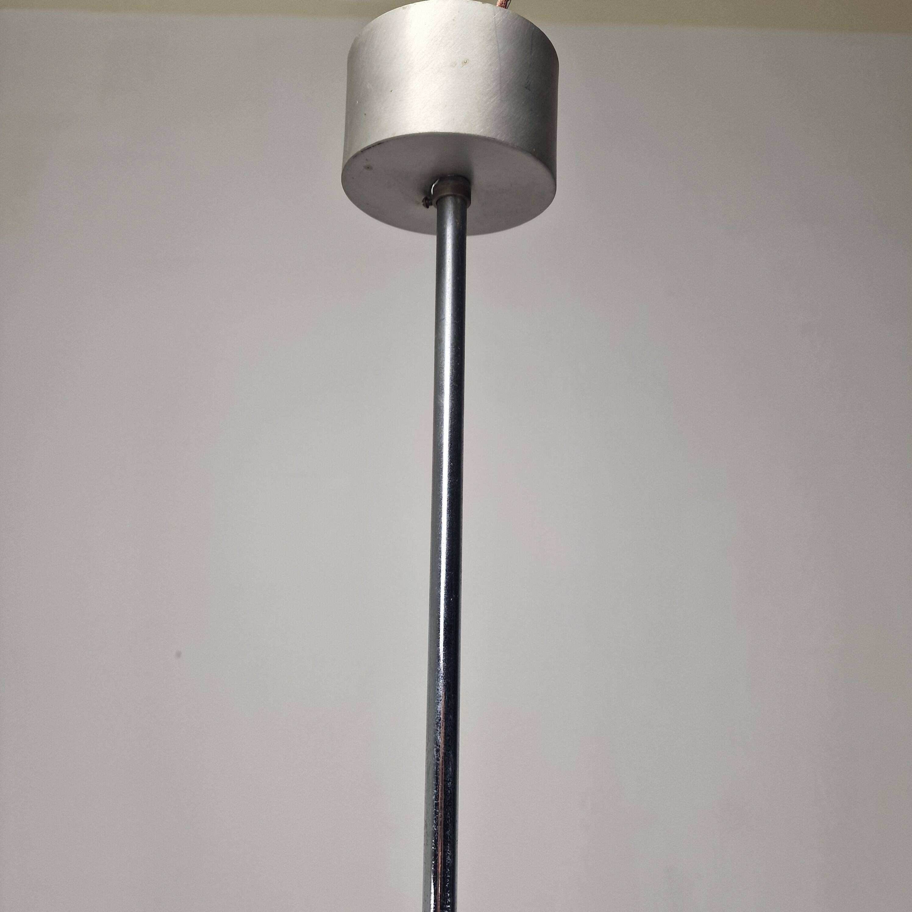 Italian Ceiling Lamp with Five Blue Murano Glass Lamshades – 1970s