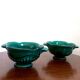 Pair of enamelled ceramic Vallauris cups