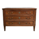 Louis XVI 18th century blond mahogany chest of drawers with three drawers