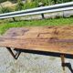 Large rustic farmhouse table bobbin legs