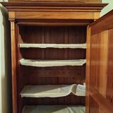 Single-door pitch pine wardrobe