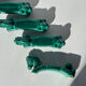 Green ceramic horse knife holder